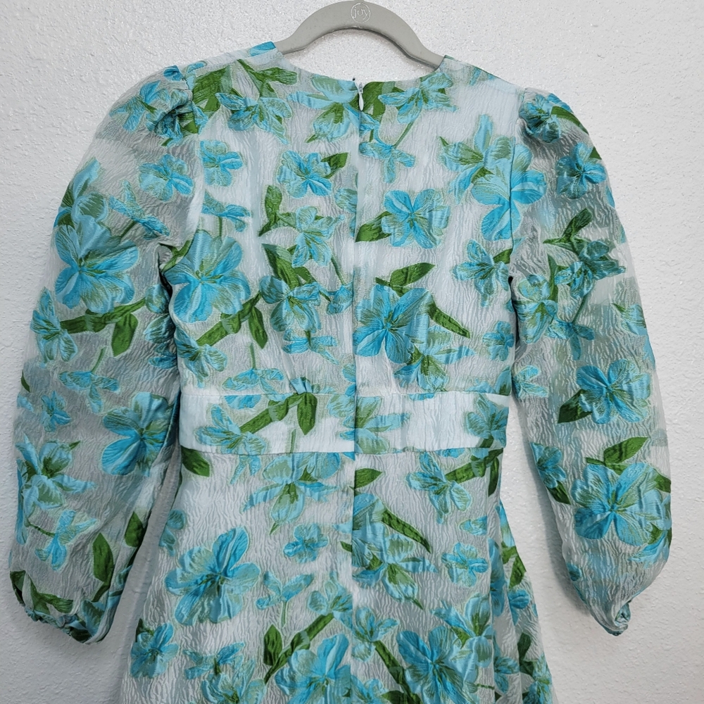 New Abbey Glass Brooke Gown Tropical Organza Size XS - Picture 9 of 13
